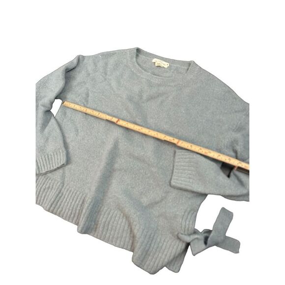 H&M LOGG Womens Sweater Crew Neck Long Sleeve Side Tie Blue Size M missing one r - Picture 11 of 12